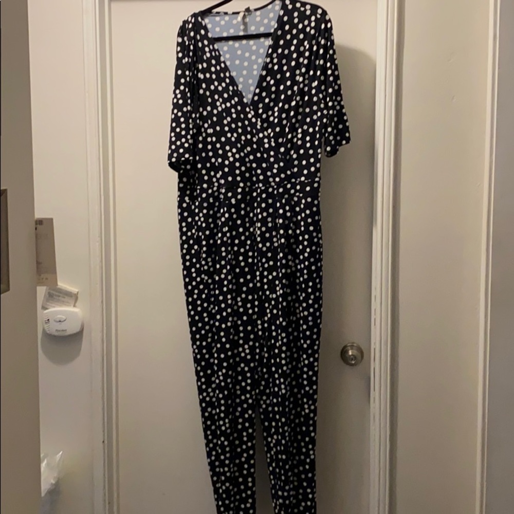 ASOS Curve Polka Dot Jumpsuit with Pockets